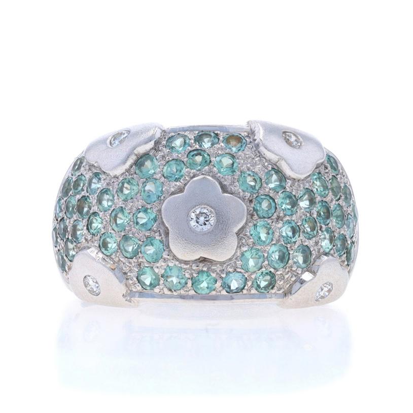 Size: 7
Sizing Fee: Up 1 size for $50 or Down 1/2 a size for $40

Brand: Le Vian

Metal Content: 14k White Gold

Stone Information

Natural Alexandrites
Carat(s): 1.20ctw
Cut: Round

Natural Diamonds
Carat(s): .12ctw
Cut: Round Brilliant
Color: H -