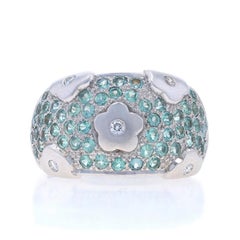 Le Vian Alexandrite Diamond Cluster Band - White Gold 14k 1.32ctw Flowers Ring