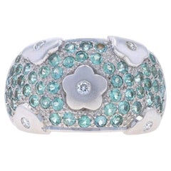 Le Vian Alexandrite Diamond Cluster Band - White Gold 14k 1.32ctw Flowers Ring