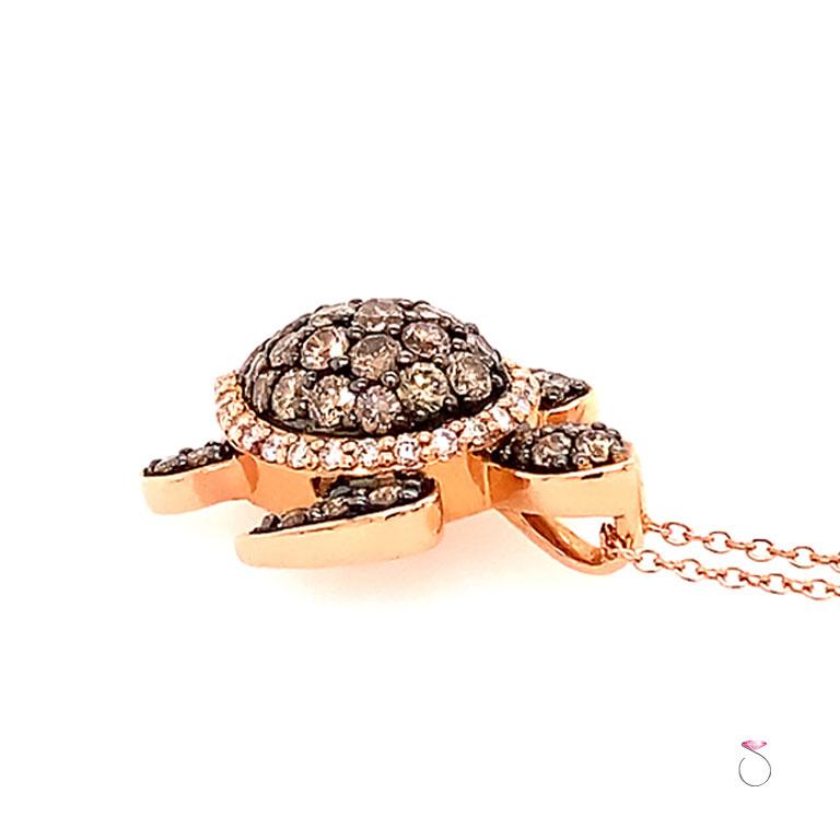 diamond sea turtle necklace