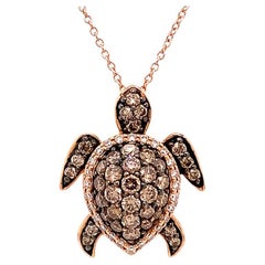 Le Vian Aloha Collection Sea Turtle Diamond Pendant with Chain, in 14k Rose Gold
