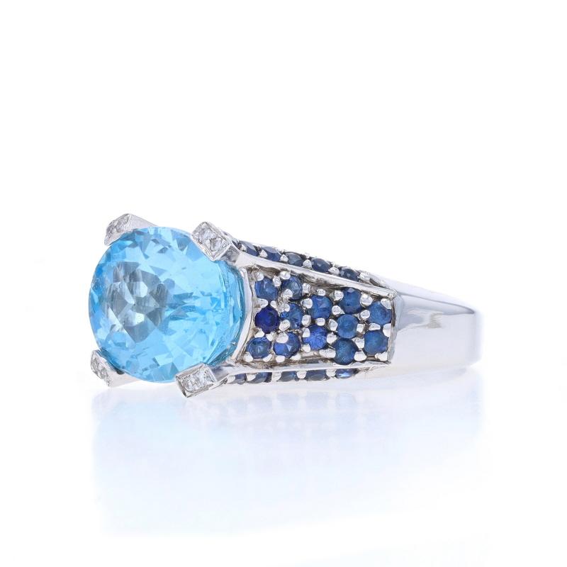 Le Vian Bague cocktail Dia en or blanc 14 carats ovale 11,04 carats Excellent état - En vente à Greensboro, NC