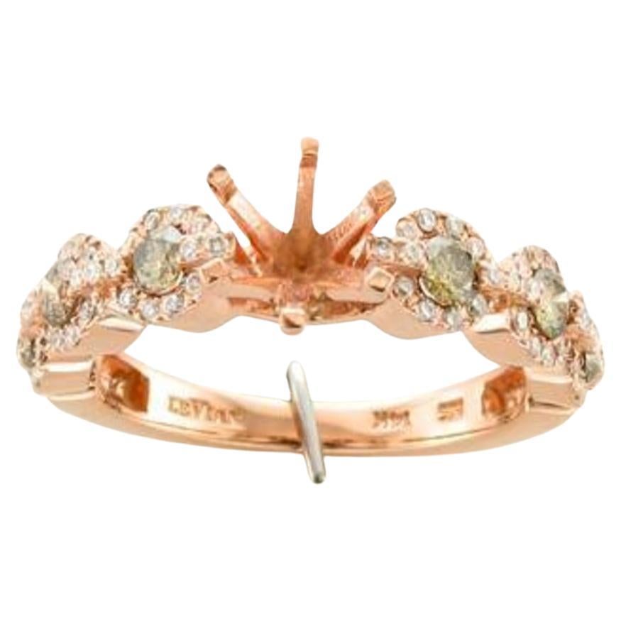 Le Vian Bridal Ring featuring Chocolate Diamonds , Vanilla Diamonds set  For Sale