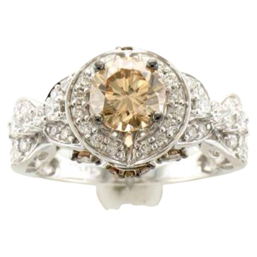 Bague de mariée Le Vian ornée de diamants couleur chocolat et de diamants Vanilla