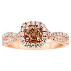 Brautring von Le Vian mit schokoladenbraunen Diamanten und Vanilla-Diamanten, 14er-Set