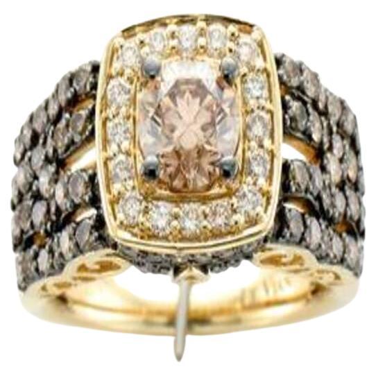 Brautring von Le Vian mit schokoladenbraunen Diamanten und Vanilla-Diamanten, gefasst in 14K