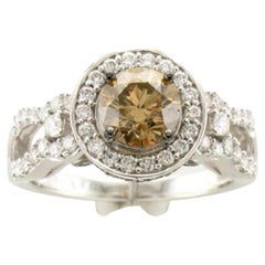 Le Vian Bridal Ring featuring Chocolate Diamonds , Vanilla Diamonds set in 14