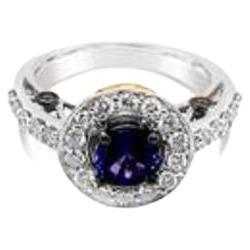 Le Vian Bridal Ring Featuring Fancy Sapphire Vanilla Diamonds, Chocolate Diamond For Sale