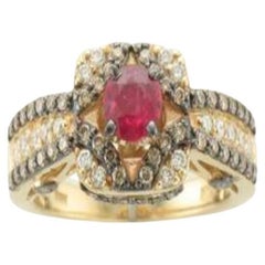 Le Vian Bridal Ring featuring Passion Ruby Chocolate Diamonds , Vanilla 