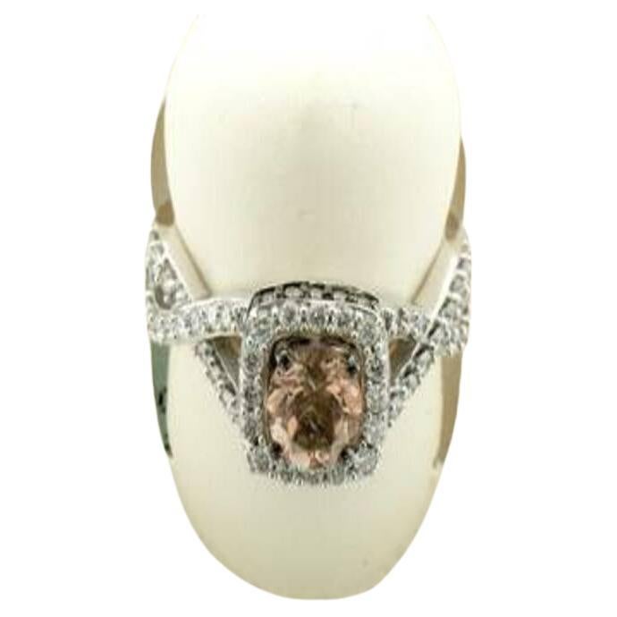 Le Vian Bridal Ring Featuring Peach Morganite Vanilla Diamonds, Chocolate For Sale