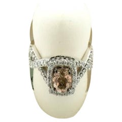 Le Vian Bridal Ring Featuring Peach Morganite Vanilla Diamonds, Chocolate