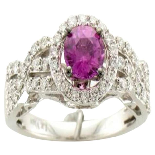 Le Vian Bridal Ring featuring Purple Sapphire Vanilla Diamonds , Chocolate  For Sale