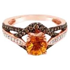 Le Vian Bridal Ring Featuring Spessartite Chocolate Diamonds