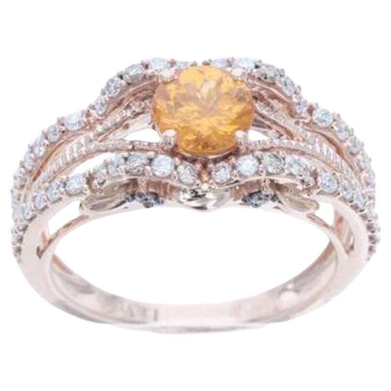 Le Vian Bridal Ring featuring Spessartite Chocolate Diamonds , Vanilla Diamond