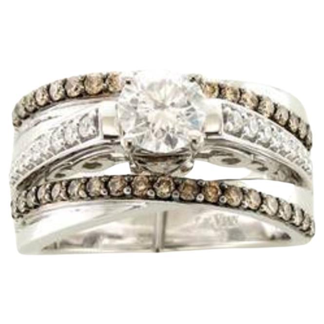 Le Vian Bridal Ring featuring Vanilla Diamonds , Chocolate Diamonds set in 14