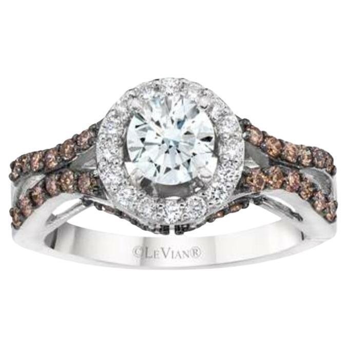 Le Vian Bridal Ring Featuring Vanilla Diamonds, Chocolate Diamonds Set For Sale