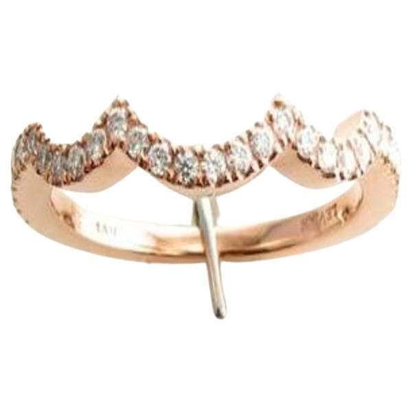 Le Vian Bridal Ring Featuring Vanilla Diamonds Set in 14k Strawberry Gold