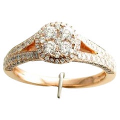Le Vian Bridal Ring Featuring Vanilla Diamonds Set in 18k Strawberry Gold