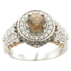 Le Vian Bridal Ring featuring Yellow Sapphire Vanilla Diamonds , Chocolate 