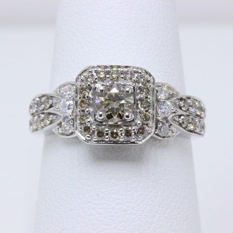 Le Vian Chocolate and Vanilla Diamond 3/4 Carat Engagement Ring 14