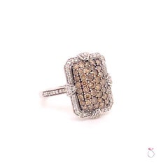 Le Vian Chocolate and White Diamond Vintage Frame Halo Ring