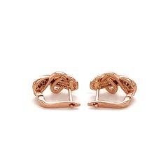 Le Vian Chocolatier Chocolate & Vanilla Diamond Swirl Earrings in 14K Rose Gold