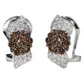 Le Vian Chocolatier Earrings Featuring 1/2 Cts. Chocolate Diamonds, 1/6 Cts. For Sale