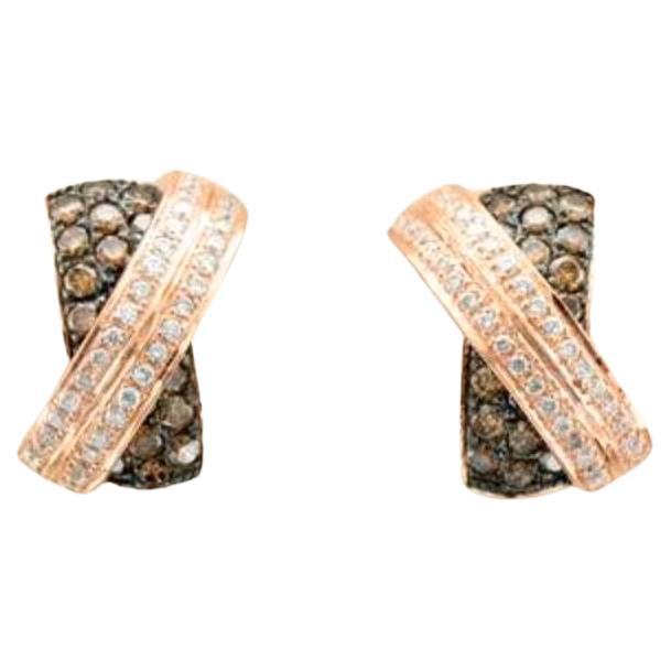 Le Vian Chocolatier Earrings Featuring Chocolate Diamonds, Vanilla Diamonds For Sale
