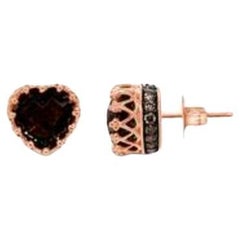 Le Vian Chocolatier Earrings Featuring Chocolate Quartz Chocolate Diamonds
