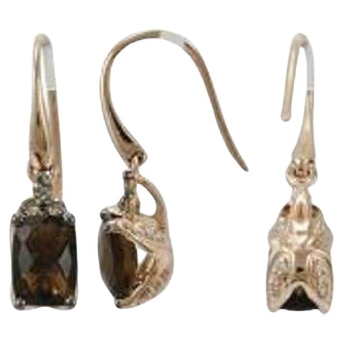 Le Vian Earrings Featuring Chocolate Quartz Chocolate Diamonds For Sale