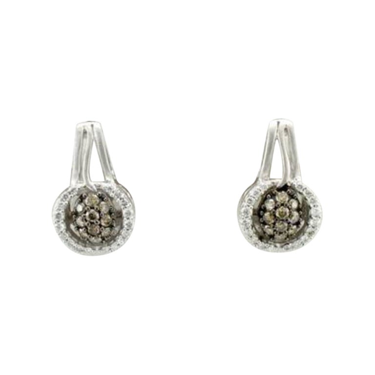 Chocolatier-Ohrringe von Le Vian mit Diamanten im Terrain-Schirm und Vanilla-Diamanten