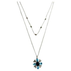 Le Vian Chocolatier Necklace Featuring Deep Sea Blue Topaz, Blue Topaz