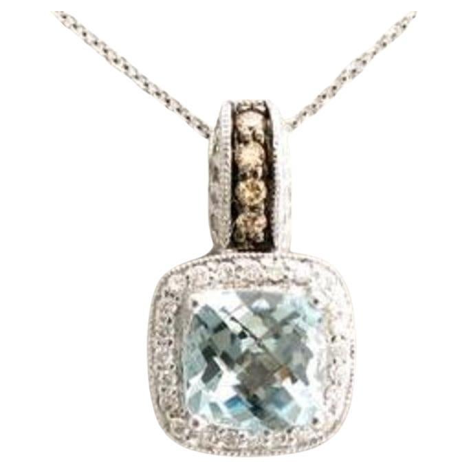 Le Vian Chocolatier Pendant Featuring 1 1/3 Cts. Sea Blue Aquamarine, 1/20 Cts