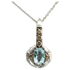 Le Vian Chocolatier Pendelleuchte mit 3/8 Karat. Meeresblauer Aquamarin, 1/8 Karat. 