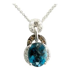Le Vian Chocolatier-Anhänger mit blauem Topas und schokoladenfarbenen Diamanten