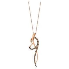 Le Vian Chocolatier Pendant Featuring Chocolate Diamonds Set in 14K Strawberry