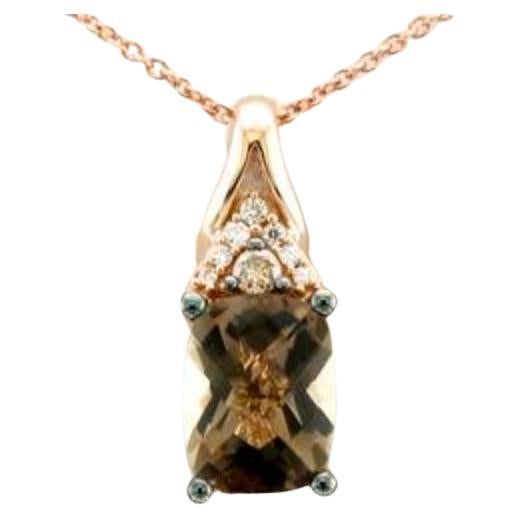 Le Vian Pendentif Chocolatier orné de quartz chocolat et de diamants