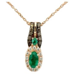 Le Vian Chocolatier Pendant featuring Costa Smeralda Emeralds Vanilla Diamonds