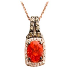 Le Vian Chocolatier Pendant Featuring Neon Tangerine Fire Opal Chocolate