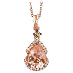 Le Vian Chocolatier Pendentif avec diamants et morganite couleur pche