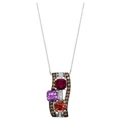 Le Vian Chocolatier Pendant Featuring Raspberry Rhodolite, Passion Fruit