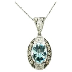 Le Vian Chocolatier Pendant Featuring Sea Blue Aquamarine Chocolate Diamonds