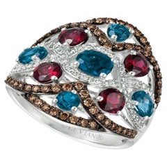 Le Vian Chocolatier Ring Featuring 1 1/5 Cts. Deep Sea Blue Topaz, 1 1/5 Cts.