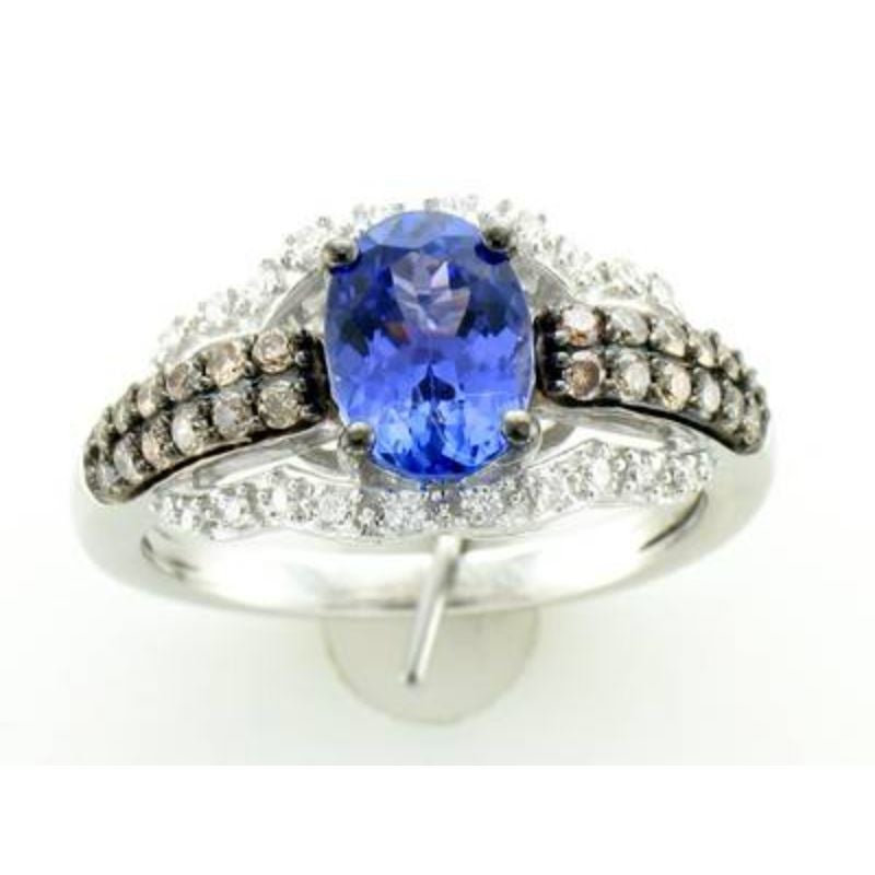 Le Vian Chocolatier Ring Featuring 1 Cts. Blueberry Tanzanite, 1/4 Cts. For Sale