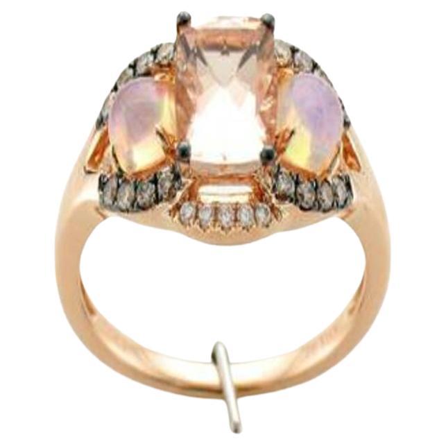 Le Vian Chocolatier Ring Featuring 1 Cts. Peach Morganite, 3/8 Cts For Sale