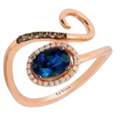 Le Vian Chocolatier Ring Featuring 7/8 Cts. Deep Sea Blue Topaz, 1/20 Cts For Sale