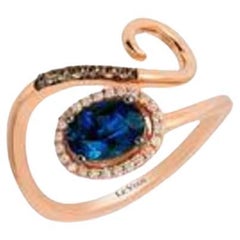 Le Vian Chocolatier Ring Featuring 7/8 Cts. Deep Sea Blue Topaz, 1/20 Cts