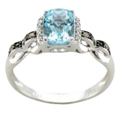 Le Vian Chocolatier Ring featuring Blue Topaz Chocolate Diamonds , Vanilla