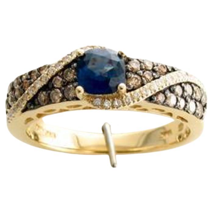 Le Vian Chocolatier Ring Featuring Blueberry Sapphire Chocolate Diamonds For Sale