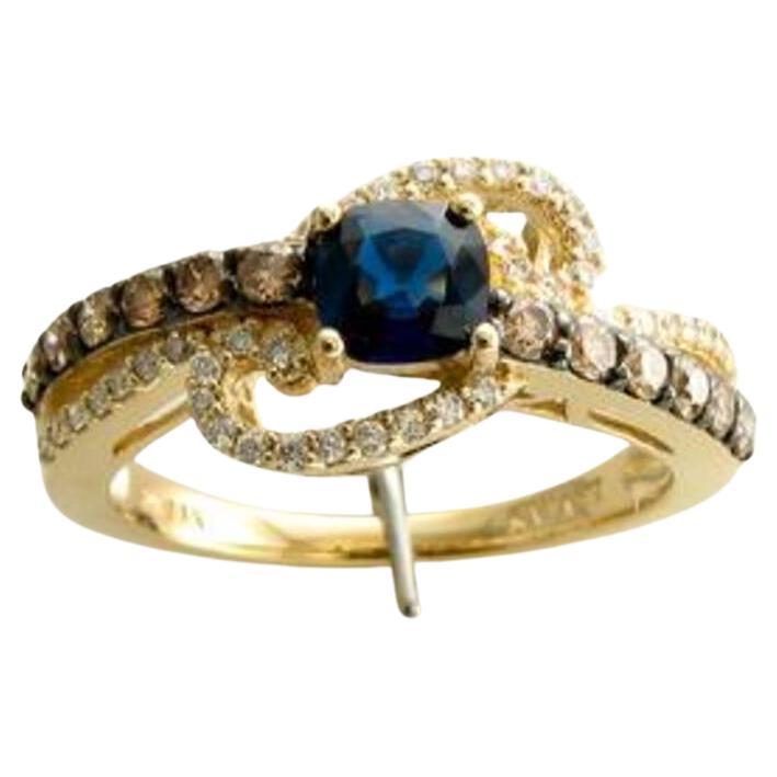 Le Vian Chocolatier Ring featuring Blueberry Sapphire Chocolate Diamonds For Sale